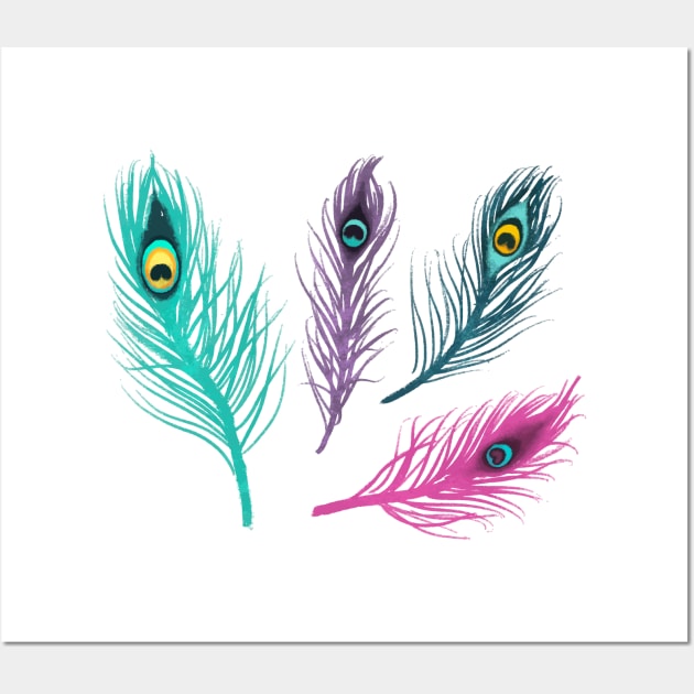 Peacock Feather Wall Art by Mako Design 